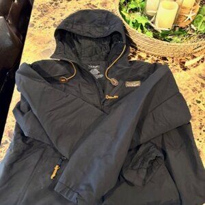 LL Bean Mens Hooded/qtr Zip PullOver - Medium